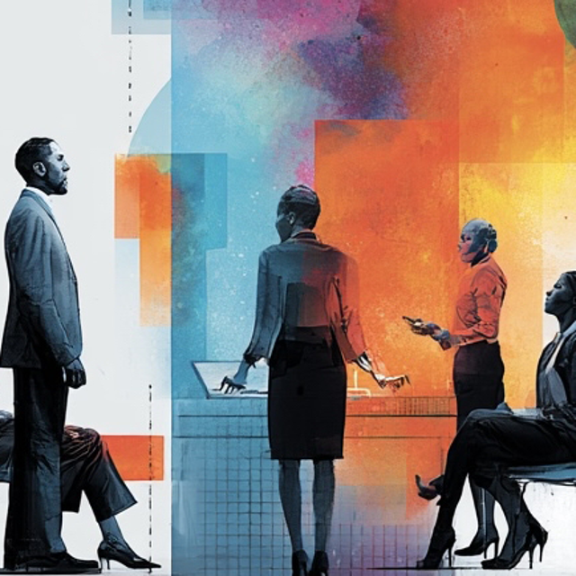 Illustration of people in a meeting