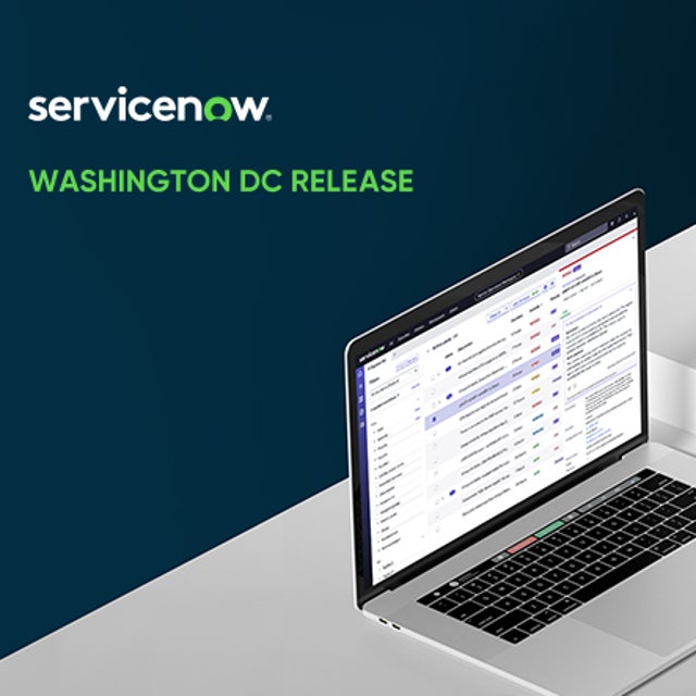 ServiceNow Washington DC release: two open laptops