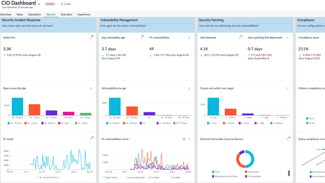 CIO Dashboard security view