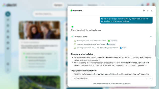 ServiceNow Enterprise Service Management Foundation experience screenshot
