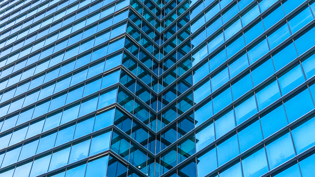 Close-up of modern office building