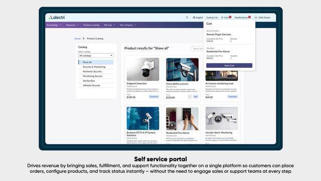 Self-service portal drives revenue by bringing sales, fulfillment, and support functionality together on a single platform so customers can place orders, configure products, and track status instantly--without the need to engage sales or support teams at every step.