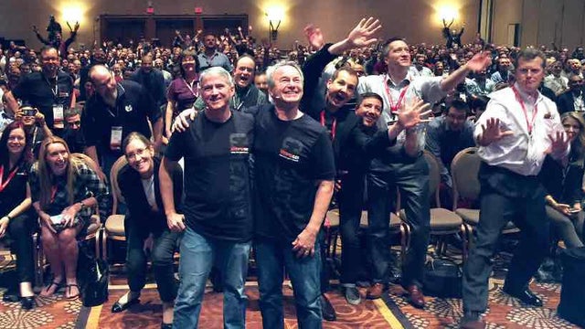 Pat Casey, ServiceNow CTO, and Fred Luddy, ServiceNow founder, at an early Knowledge event