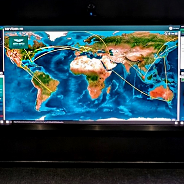 Now Gallery mapping the future of an organization’s assets, people, and workflows on a large screen