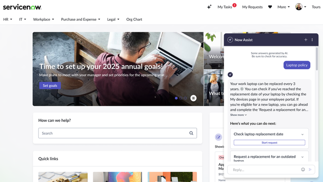 Now Assist provides contextual and accurate answers to enhance user experiences.