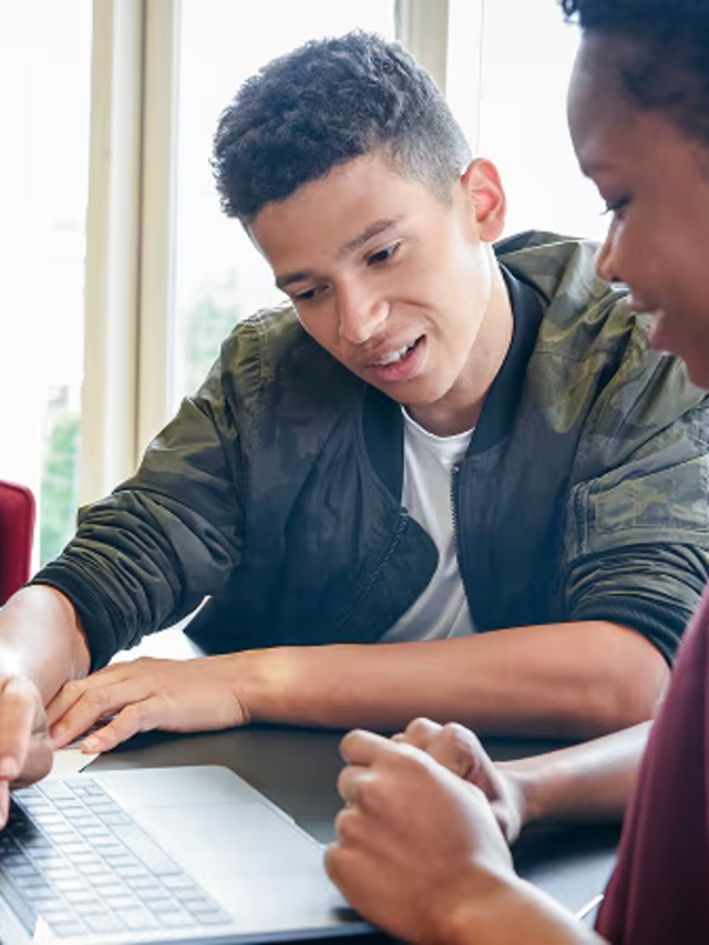 Young people participating in a hackathon