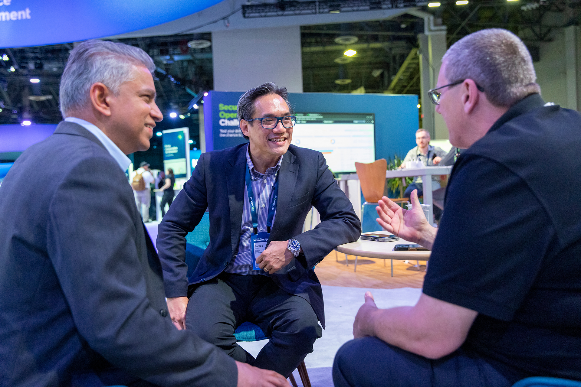 leaders are talking with each other in events