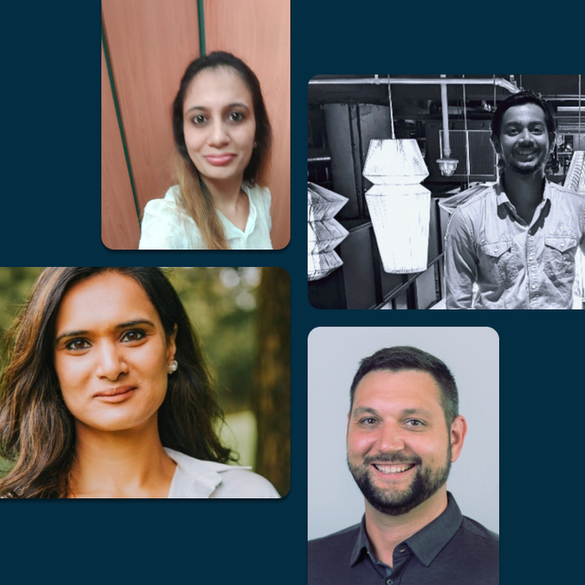 Four members of the team that worked to create MyNow, a personalized digital experience