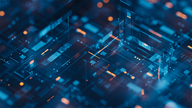 Abstract image of a futuristic electronic circuit board