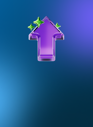 AI maturity star icon around purple arrow