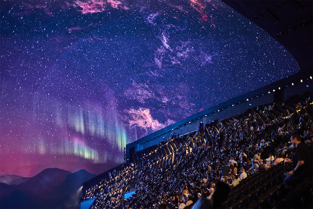 A crowd gathered in The Sphere in Las Vegas at Knowledge 2025