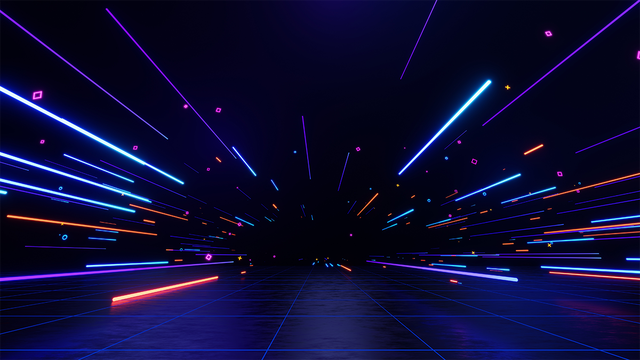 Abstract neon light background with a sci-fi feel