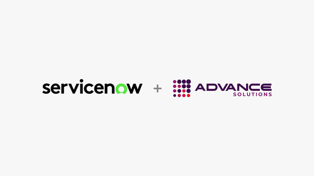 ServiceNow and Advance Solutions logo lockup