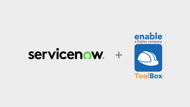 ServiceNow and Enable ToolBox logos