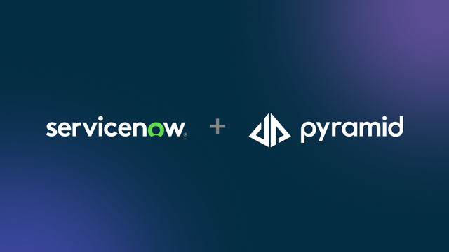 ServiceNow and Pyramid Analytics logos