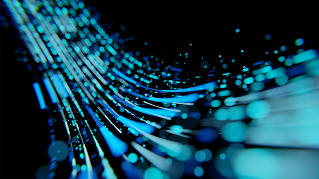 Abstract of modern high-tech internet data center room