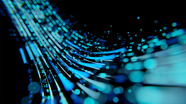 Abstract of modern high-tech internet data center room