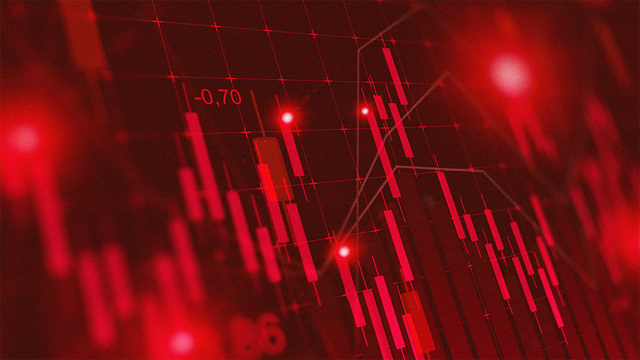 Red lines and lights on a chart
