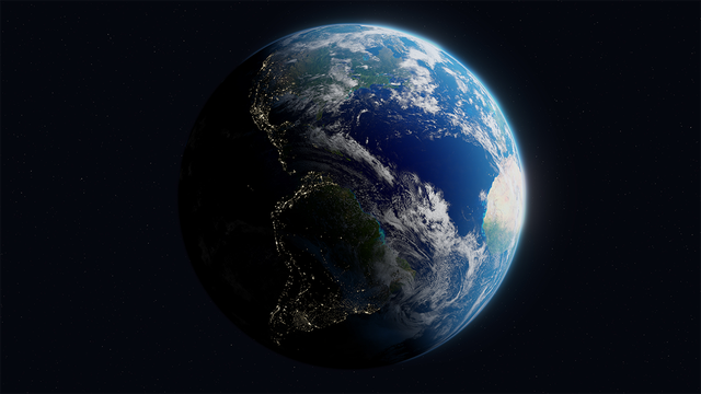 Planet Earth in space