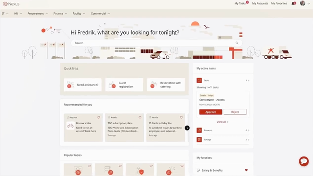 H. Lundbeck employee portal screenshot