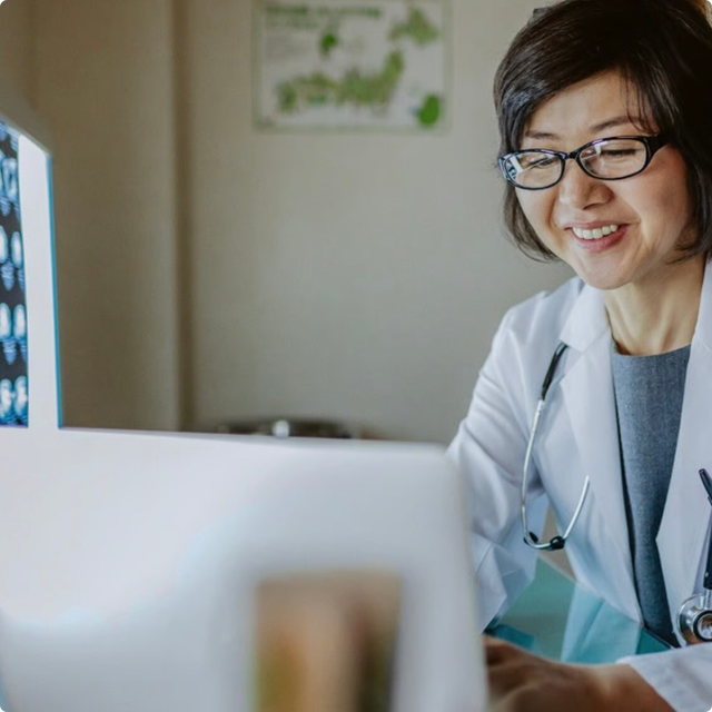 Remote worker on laptop