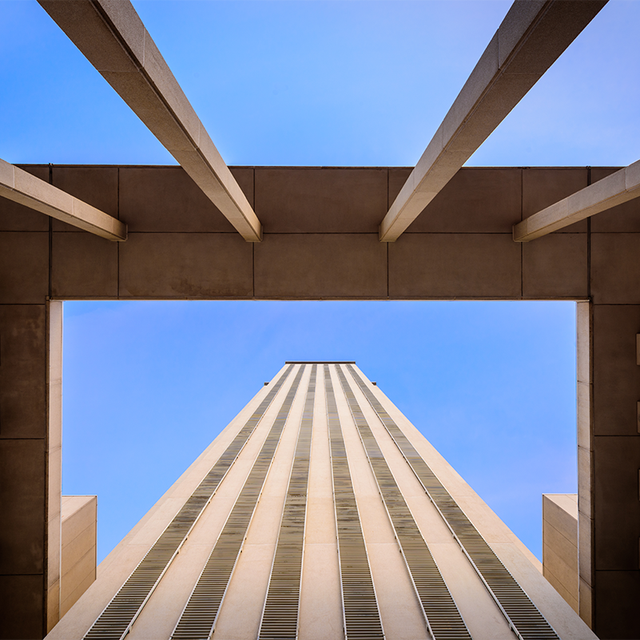 Upward view of a government building