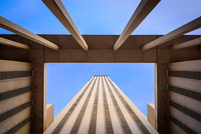 Upward view of a government building