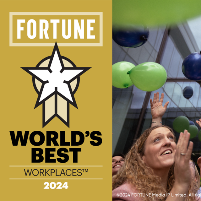 Fortune World’s Best Workplaces 2024: ServiceNow employees celebrating