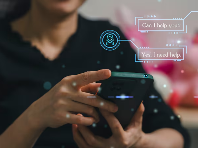 Faceless person holding a smartphone