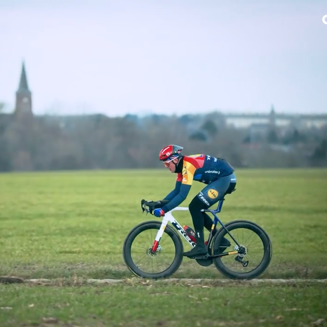 2010 Tour de France winner Andy Schleck on his bicycle