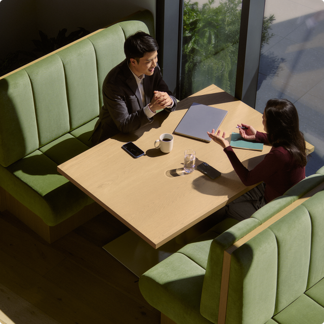 Business meeting booth