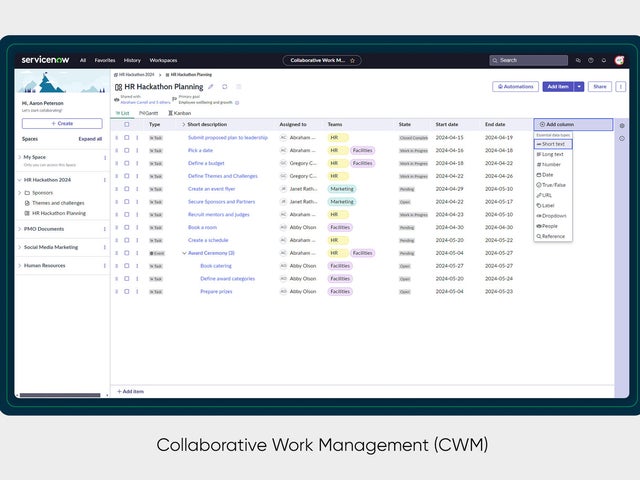 Collaborative Work Management screenshot