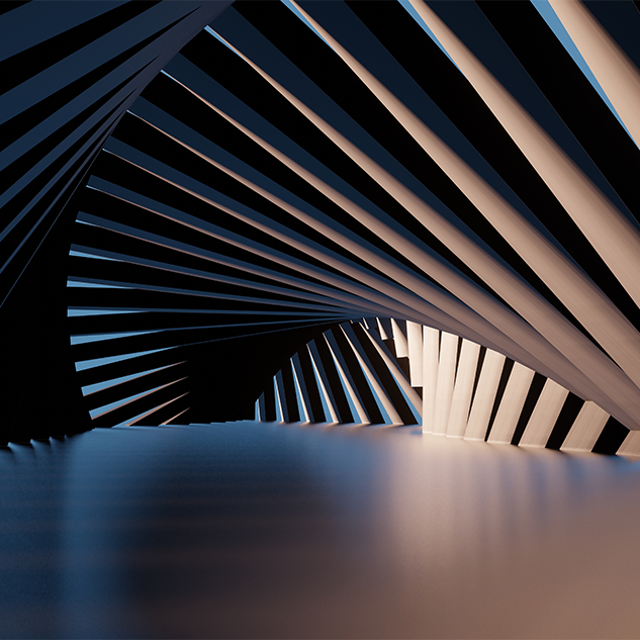 Abstract architecture background with geometric shapes 
