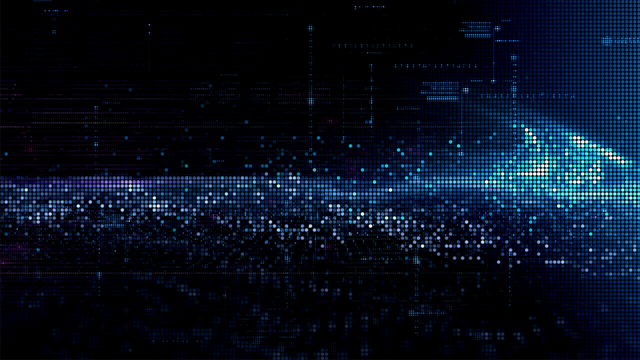 Digital matrix particles grid abstract