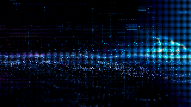 Digital matrix particles grid abstract
