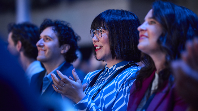 Nick, Patty, and Kate of the ServiceNow brand cast in attendance at ServiceNow Knowledge
