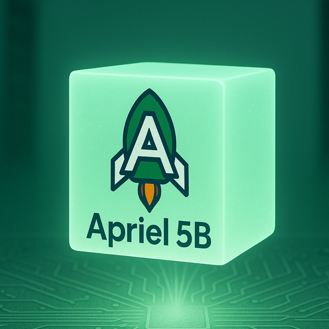  Apriel 5B on a green block with a launching rocket labeled "A"