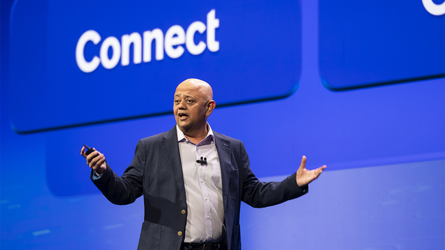 Gaurav Rewari, EVP of data and analytics at ServiceNow, on stage at Knowledge 2026