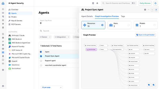 A screenshot of the AI Agent Security page 