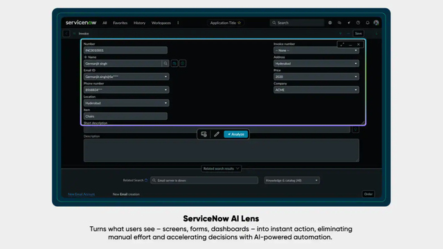 ServiceNow AI Lens